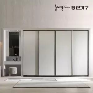 장인가구 단테 슬림 화장대 파우더 슬라이딩 붙박이장 30cm