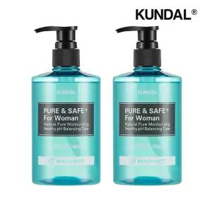 쿤달 퓨어 앤 세이프 여성청결제 베르가못 300ml x2개