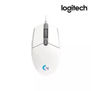 국내정품 로지텍코리아 G102IC 2세대 LIGHTSYNC 화이트 벌크 유선 게이밍 광마우스 PC방
