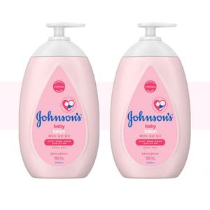 존슨즈 핑크 로션 500ml 2개 베이비파우더향 산뜻한 촉촉한
