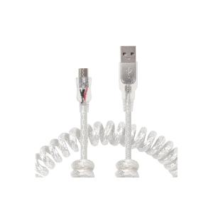 NETmate NMC-UMB15C USB2.0 AM-Micro 5핀 스프링 케이블 1.5m /밀알