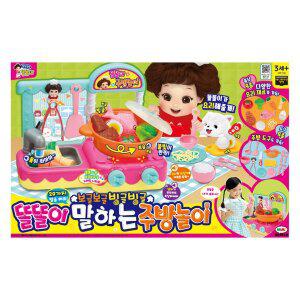 [기타]똘똘이 말하는 주방놀이 보글보글 빙글빙글 요리재료 주방도구 소꿉 역할놀이 소품 선물