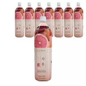 유나인베이스 자몽 1.5L X 8ea 과일원액 희석음료