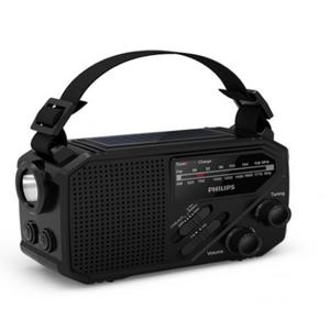 필립스 재난대비 FM/AM-라디오 비상 SOS-알람기능 장시간재생 손전등기능 4가지-충전방식-R8
