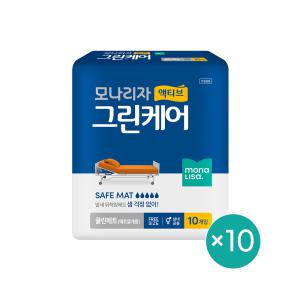 액티브 그린케어 클린매트 10매 10개 총100매 성인용기저귀 요실금 모나리자
