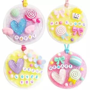 [보리보리/맘아트]맘아트 DIY 달콤캔디 젤리 펜던트 4개 만들기 키트 여름만들기 키링