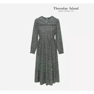 [써스데이아일랜드][Thursday Island] 패턴 믹스 롱 원피스 (T236MOP544W)