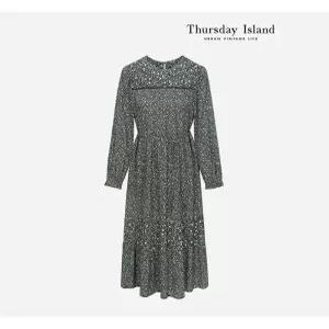 [Thursday Island] 패턴 믹스 롱 원피스 (T236MOP544W)