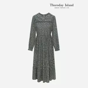 [Thursday Island] 패턴 믹스 롱 원피스 (T236MOP544W)