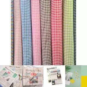 깅엄체크 패턴 천 6color/천원단/인형/원단/이불/짜투리/패브릭천/가방/예쁜천/홈패션/조각천/퀼트천/커텐