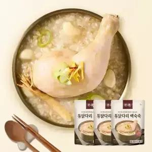 [내일도착] 본죽 통닭다리 백숙죽 600g , 3봉, 초복 보양식