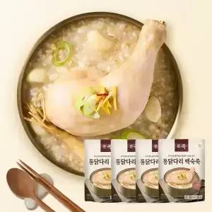 [내일도착] 본죽 통닭다리 백숙죽 600g , 4봉, 초복 보양식