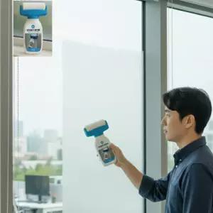 유리 블러 창문 필름 시트 올인원 프라이버시 반투명 욕실 사무실용 간편부착 시야차단 베란다