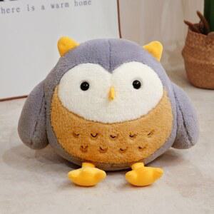 부엉이 인형 귀여운 유니크한 인테리어 까마귀 모찌 30cm 선물 특이한 두루미 갈색