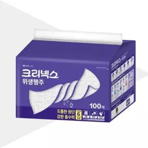 다용도 손걸레 크리넥스 위생 행주 100매 강한흡수 빨아쓰는 행주