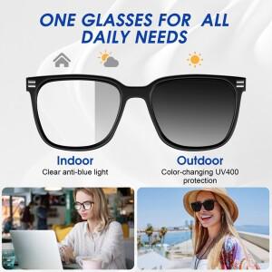 교환 가능한 렌즈가있는 Xiaomi M10 Pro Bluetooth 스마트 안경 안티 블루 라이트 색상 변경 렌즈 UV 보호