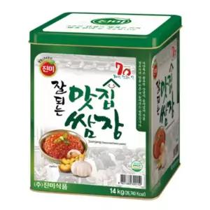 진미 쌈장 14kg 캔 진미 잘되는 맛집 쌈장 식자재