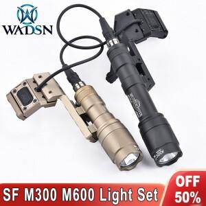 WADSN 오프셋 마운트 M300 스카우트 라이트 모드버튼 사이드 UN 로고 베이스 세트 슈어파이어 SF 플래시라