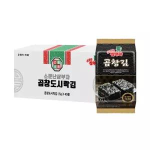 (신선집중) 소문난삼부자 곱창도시락김 5gX40봉