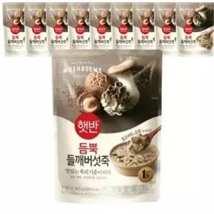 CJ 햇반 듬뿍 들깨버섯죽 420g, 10개