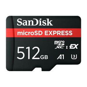 512GB 마이크로SD 익스프레스 카드 - 스위치 2, 최대 880MB/s 읽기, 650MB/s 쓰기, 220MB/s 지속 U3, C10 SDSQXFN-512G-GN4N과 함께 작동합니다