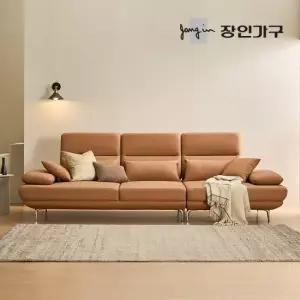 장인가구 도이 4인용 스윙 가죽 소파 스툴 미포함)