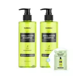 쿤달 올데이 정수리 스멜커버 청소년샴푸 400ml 2개+ 리필 380ml 라임바질앤만다린