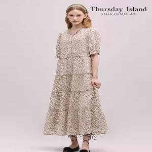 [Thursday Island] 프릴단 롱 쉬폰원피스(T244MOP243W)
