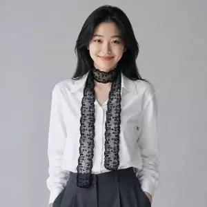 플로라 여성 시스루 레이스 방도 스카프 쁘띠 여름 미니 헤어 가...