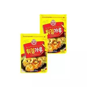 오뚜기 건강한 명절 업소용 고소한 맛있는 튀김가루 튀김가루 1kg 2개