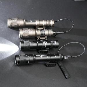 전술 장비 슈어피 M600V IR 스카우트 라이트 에어소프트 AR15 소총 건 플래시라이트 LED 사냥 루멘 스포트