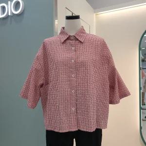 고방포켓셔츠 S262BSH673/레드YS