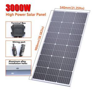 6000W 태양광 패널 18V 고효율 3KW 휴대용 파워 뱅크  배터리  가정  RV  캠핑용 플렉시블 충전 야외 전지