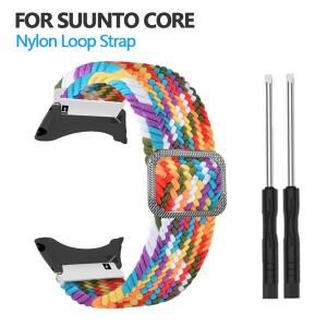 SUUNTO 코어용 나일론 루프 스트랩 스마트 워치 팔찌 시계 밴드 직조 탄성 액세서리