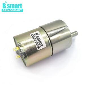 Bringsmart DC 마이크로 전기 모터 12 볼트 기어드 V 속도 조절 맞춤형 감속 기어박스 100rpm 37GB 520