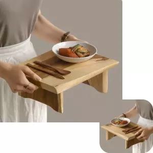 포에코 인테리어 원목선반 다용도 티크 우드 화분 정리 30cm 주방받침대