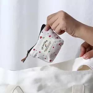 미니 화장품 생리대 파우치 동전지갑 화이트 KK246