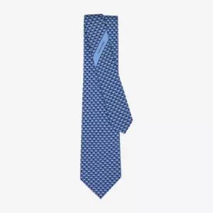 페라가모 토르네오 지오메트릭 리핏 실크 넥타이 351469 0795137 BLUE
