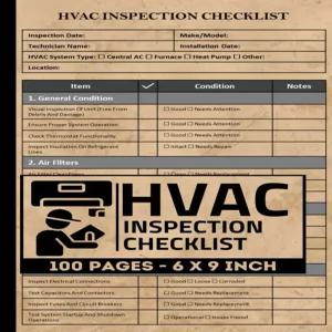 HVAC 점검 체크리스트 안전 및 유지보수 양식집 기록 세부사항