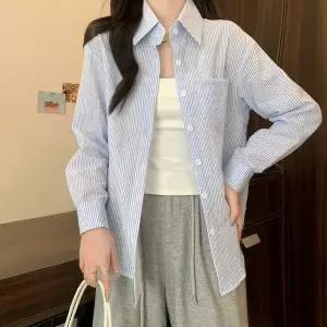 여성 루즈핏 셔링 우아한 숏티 빅사이즈 블라우스 봄 패션 긴팔 셔츠