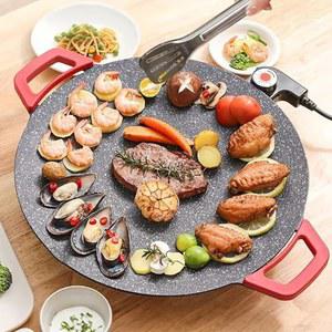 실내용 그릴 전기 무연 논스틱 전기 그릴, 스테이크, 팬케이크, 바비큐를 위한 컴팩트하고 다재다능한 요리, 14인치 알루미늄 조리 표면 포함