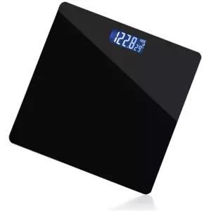 Moss Stone 블랙 디지털 욕실 체중계 스마트 스텝온 기술 백라이트 LCD 디스플레이 고정밀 400lb/180kg