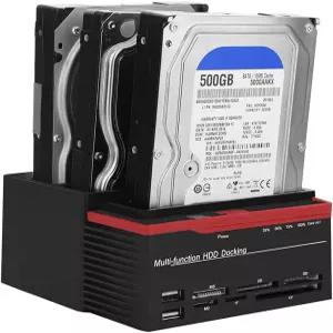 USB3.0 IDE HDD 도킹 스테이션 드라이브 2개 동시 읽기 오프라인 클론 인터페이스 미국 플러그