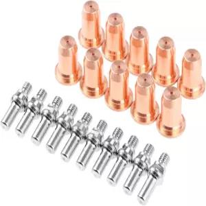 Mtsooning 20PCS 52582 전극 팁 1.0mm 51313 플라즈마 절단 토치 플랫 IPT-60 PT40 교체