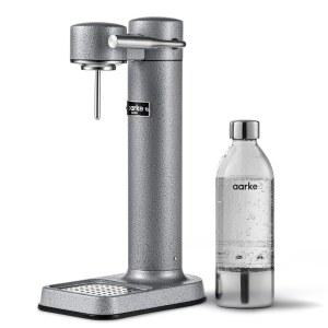 아케 탄산수, 스파클링 & 탄산수 기계, 스테인리스 스틸, PET BPA 프리 재사용 병 부피 1L / 34 floz (해머톤 그레이)