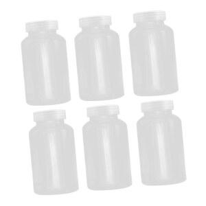 홈 파티와 주스용 뚜껑이 있는 투명 플라스틱 보관 병 6Pcs 투명 플라스틱 보관