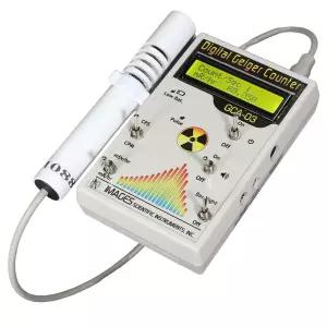 디지털 미터 및 외부 지팡이 탐침이 장착된 GCA-03W 가이거 카운터 핵 방사선 탐지 모니터 - ANSI N323A