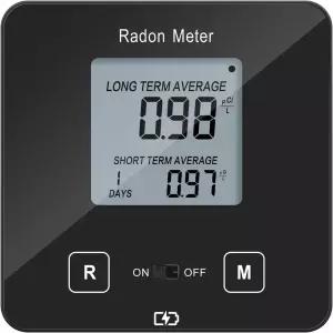 HRDM-03B 가정용 라돈 검출기 휴대용 측정기 엘피시티 장단기 모니터 배터리 구동 사용 편의성 안전 보장