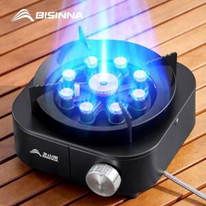 캠핑난로 BISINNA 휴대용 캠핑 가스 스토브 10000W 바베큐 하이킹용 고화력 버너 화력 야외 여행