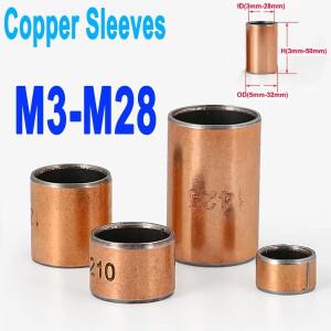 M3-M28 SF-1 무급유 자가윤활 복합 베어링 구리 샤프트 부싱 내경 소형